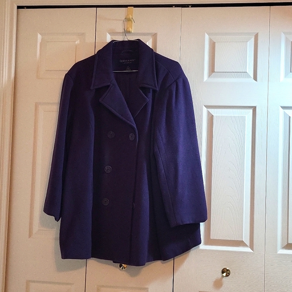 Grape Pea Coat